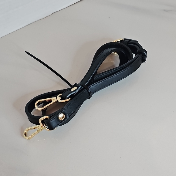 Steve Madden Black Faux Leather Strap with Gold Hardware - Picture 3 of 8